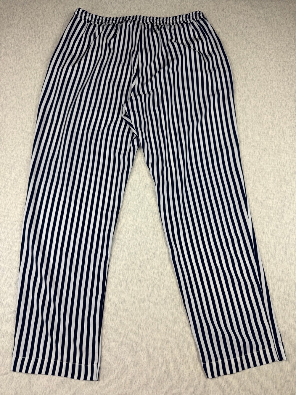 Lauren Ralph Lauren Petite Striped Pull-On Pants Navy White Size 8P - Picture 3 of 11